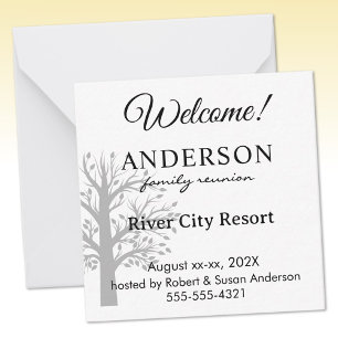 Custom Family Reunion Welcome Gift Bag Mini Card