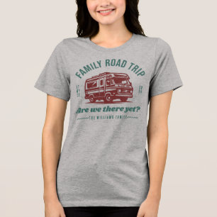 Custom Family Road Trip Matching Tri-Blend Shirt