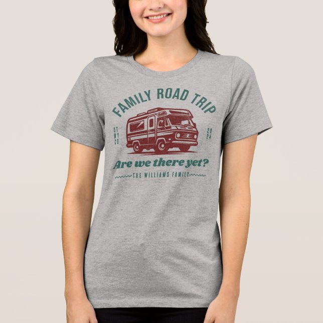 Custom Family Road Trip Matching Tri-Blend Shirt (Front)