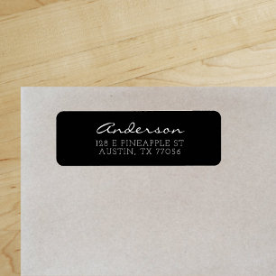 Custom Family Script Black Return Address