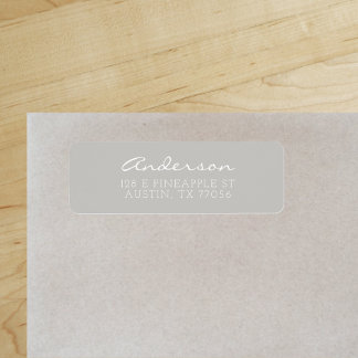 Custom Family Script Name | Grey Return Address