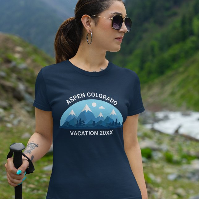 Custom Family Ski Trip Blue Mountain Women's T-Shirt (Creator Uploaded)