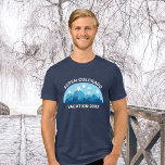 Custom Family Ski Trip Blue Snowy Mountain Tri-Blend Shirt<br><div class="desc">Customised matching family t-shirts for your ski getaway to the Colorado mountains during your winter vacation. This cool skiing trip tee features a cute drawing of snow capped mountains and a blue landscape. A great nature t-shirt for an outdoors loving family for their nature expedition.</div>