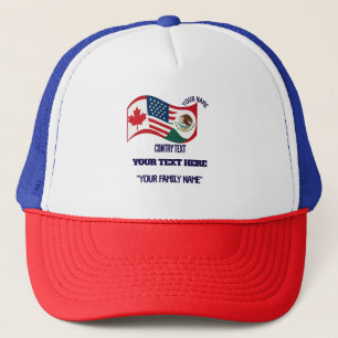 Custom Family Soccer Tournament Shirt - Ca EEU Mx Trucker Hat