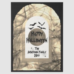 Custom Family Spooky Full Moon Happy Halloween Tissue Paper