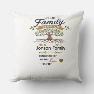 Custom Family Tree Family Reunion Pillow case 