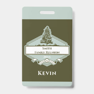 Custom Family Tree Logo Reunion Name Badge ID Badge