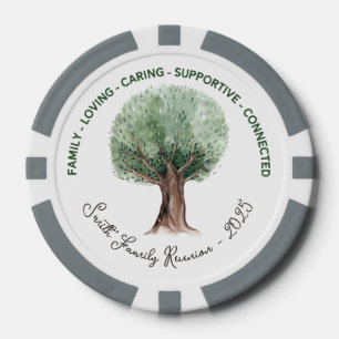 Custom Family Tree Reunion Poker Chips
