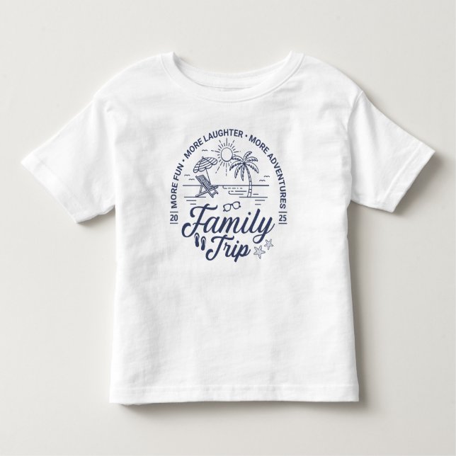 Custom Family Trip Group Matching Beach Vacation Toddler T-Shirt (Front)