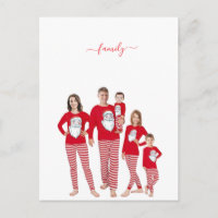 Custom Family Two Photo Double-Sided Christmas
