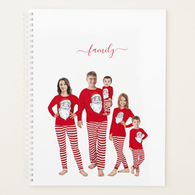 Custom Family Two Photo Double-Sided Christmas Planner (Front)
