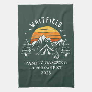 Custom Family Vacation Camping Matching Tea Towel