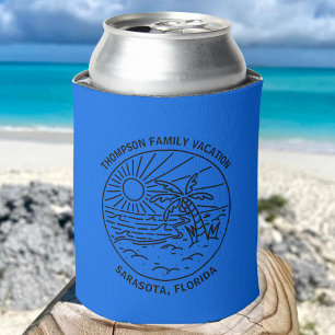 Custom Family Vacation Lake Life Summer Beach Trip Can Cooler