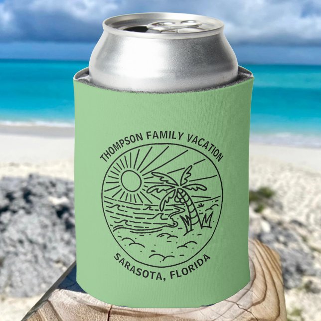 Custom Family Vacation Lake Life Summer Beach Trip Can Cooler (Creator Uploaded)