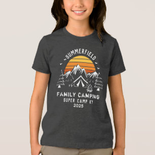 Custom Family Vacation Matching Camp Granddaughter Tri-Blend Shirt