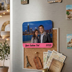 Custom Family Vacation Photo Refrigerator Magnet