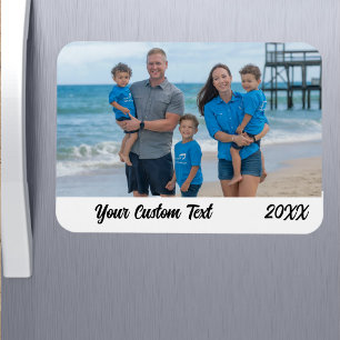 Custom Family Vacation Photo Refrigerator Magnet