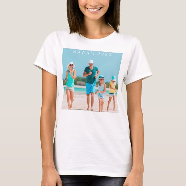 Custom Family Vacation Photo T-Shirt (Front)