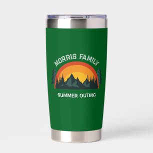 Custom Family Vacation Retro Mountain Tumbler