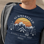 Custom Family Vacation Road Trip Matching Camping T-Shirt<br><div class="desc">Good mood? Just add campfire,  s'mores,  and the rest of the family with a matching outfit. Cute camping theme design you can customise for your next family adventure with a place holder for the site and year. 

Perfect for family photos while you're out there exploring the jungle or campsite</div>