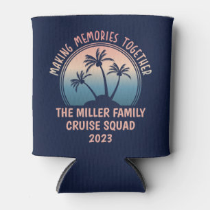 Custom Family Vacation Summer Beach Trip Can Cooler