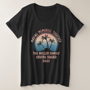 Custom Family Vacation Summer Beach Trip Plus Size T-Shirt