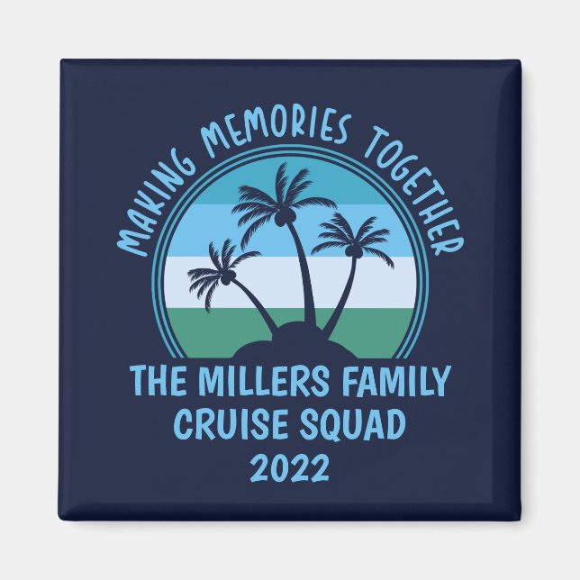 Custom Family Vacation Summer Reunion Beach Trip Magnet (Front)