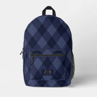 Custom Fancy Monogram Name Plaid