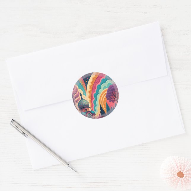 Custom Fantasy Dome Art Sticker (Envelope)