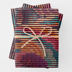Custom Fantasy Dome Striped Gift Wrap (Set of 3)
