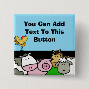 Custom Farm Animals Button
