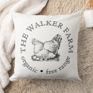 Custom Farm Business Promotional Logo  Cushion