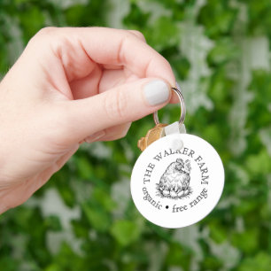 Custom Farm Business Promotional Logo Key Ring