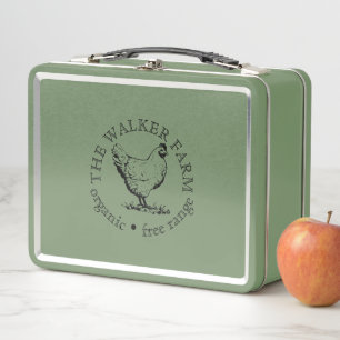 Custom Farm Business Promotional Logo Metal Lunch Box