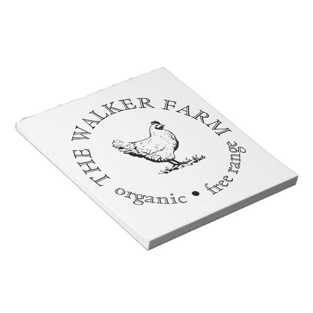 Custom Farm Business Promotional Logo  Notepad (Angled)