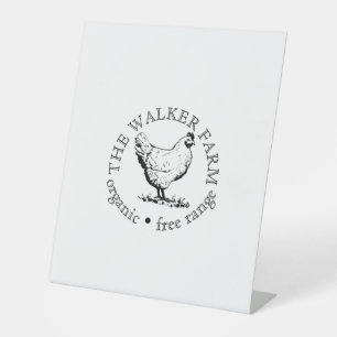 Custom Farm Business Promotional Logo Pedestal Sign