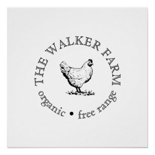 Custom Farm Business Promotional Logo Poster