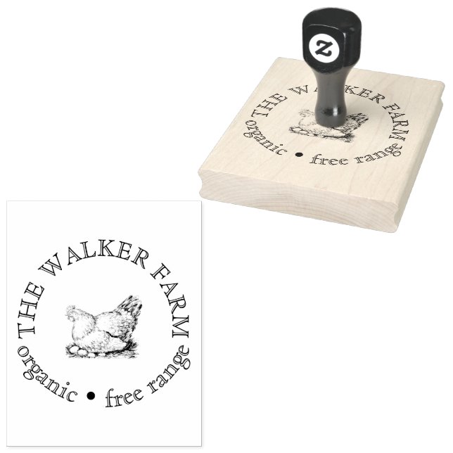 Custom Farm Business Promotional Logo  Rubber Stamp (Stamped)