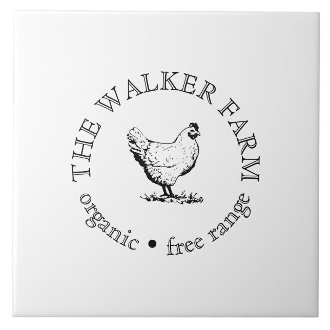 Custom Farm Business Promotional Logo  Tile (Front)