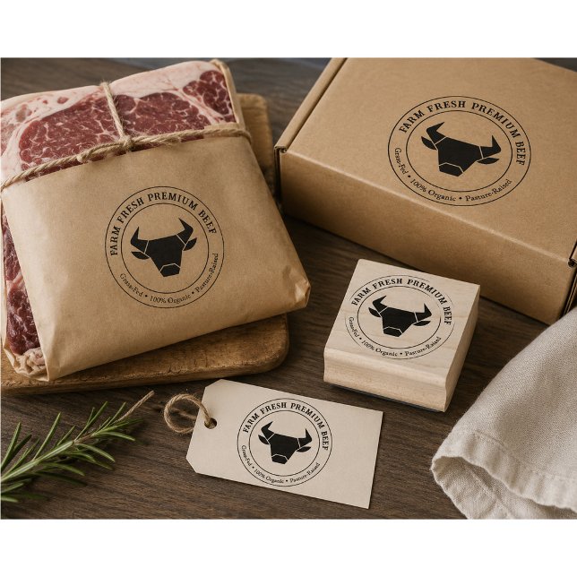 Custom Farm Fresh Premium Beef Organic Stamp (Creator Uploaded)