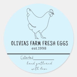 Custom Farm Owner Name With Hand Written Date Classic Round Sticker