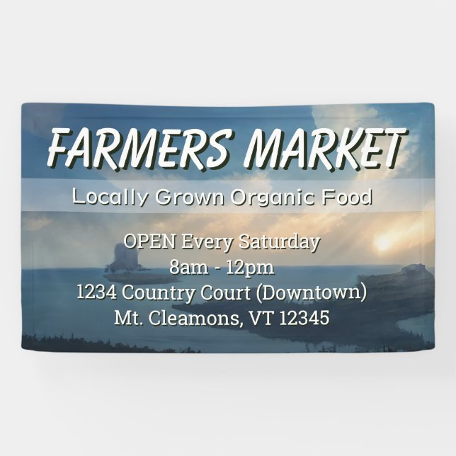 Custom Farmers Market Landscape Banner (Horizontal)