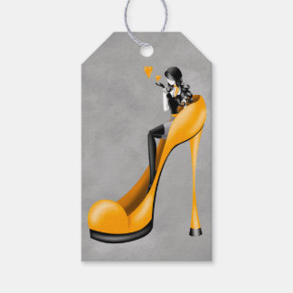 Custom Fashionable Lady in Stiletto Gift Tags