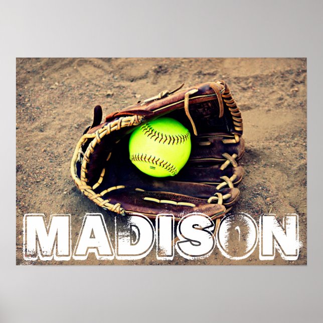 Custom Fastpitch Softball Player Poster (Front)