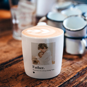 Custom Father Photo   Personalised Gift Espresso Cup