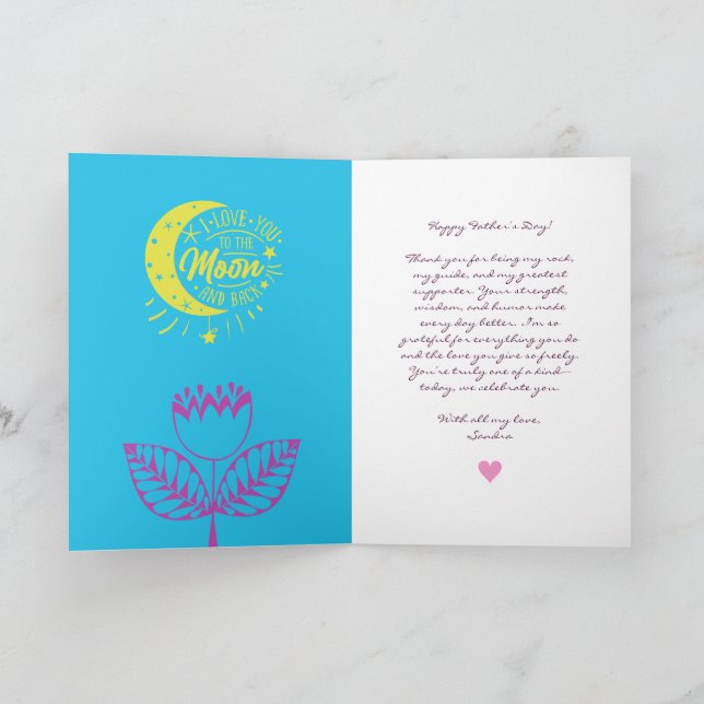 Custom Father’s Day Card with Photo – Personalised (Inside)