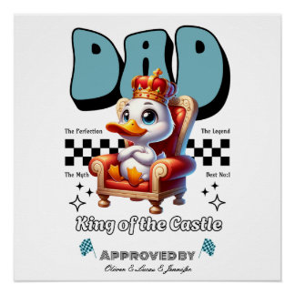 Custom Father`s Day Gift, Dad Duck Poster