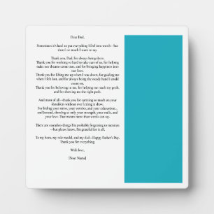 Custom Father’s Day  Message Photo  Plaque