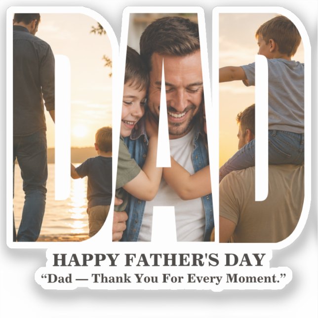 Custom Father’s Day Photo Collage Card  (Front)