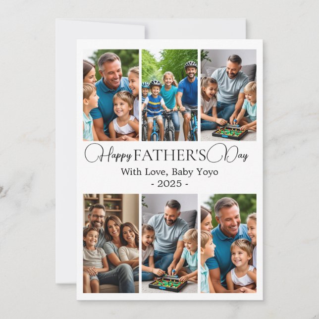 Custom Father’s Day Photo Collage card (Front)